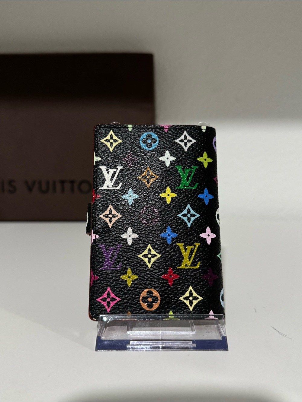 Louis Vuitton Black Multicolor Monogram Card Holder Vintage Murakami - Picture 2 of 8